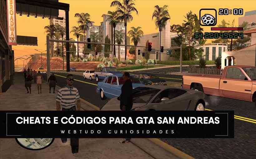 Senhas, Cheats, Macetes e Códigos do GTA San Andreas para PC